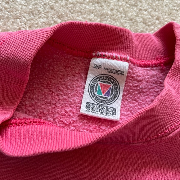 Vintage Cotton Pullover Pink Sweatshirt w/ “Indiana” embroidery - Women's Small - Picture 5 of 5